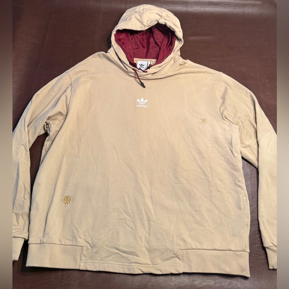 Adidas Maroon and Beige Jacket